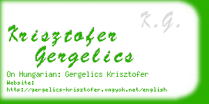 krisztofer gergelics business card